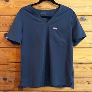 Figs Technical Collection Blue Scrub Top Size Large